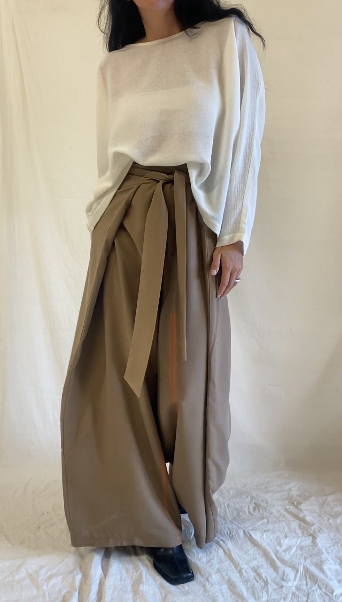 Wrap pants no season cupro lavagna (Copia)