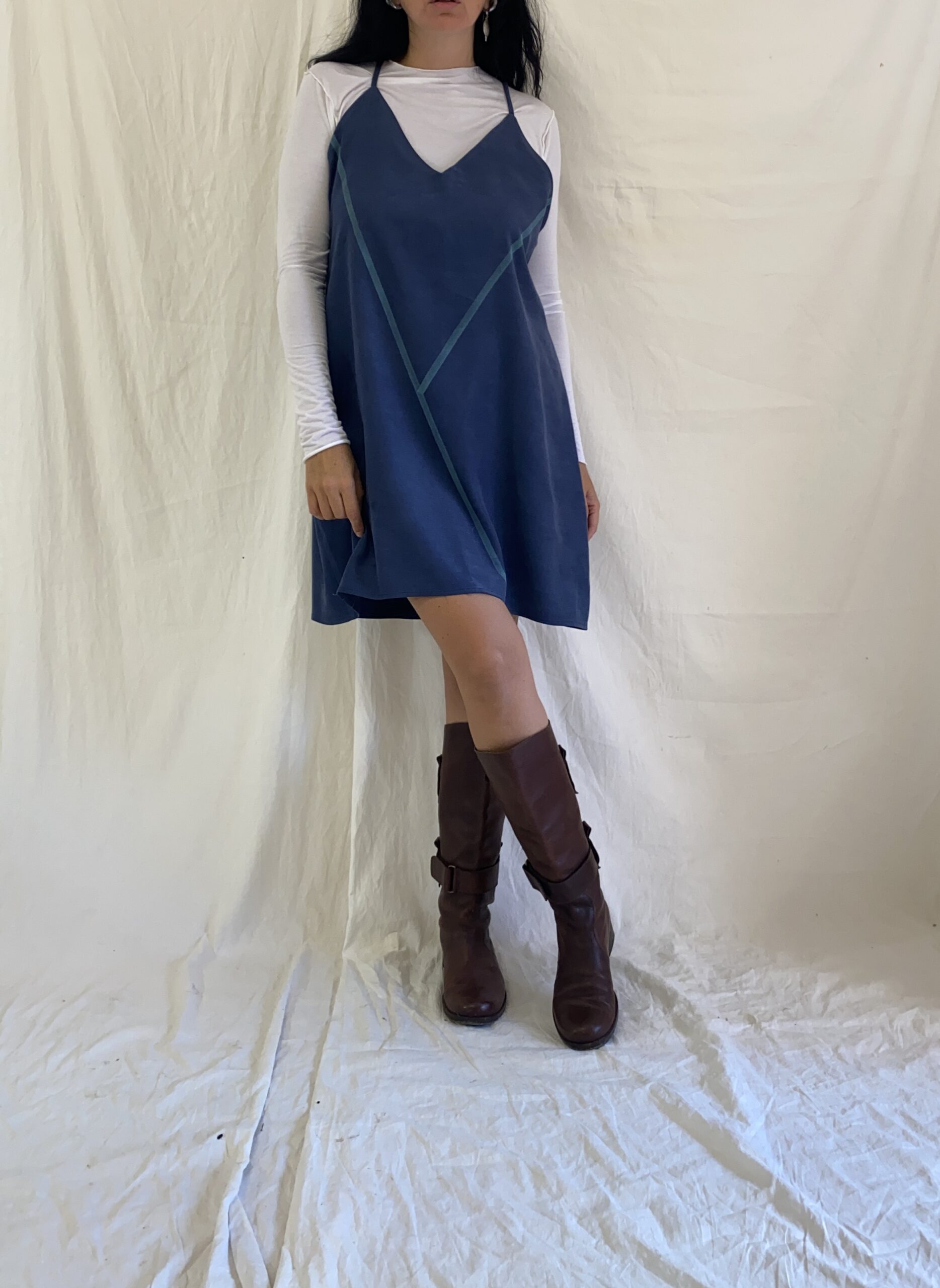 Mini Dress regolabile blu