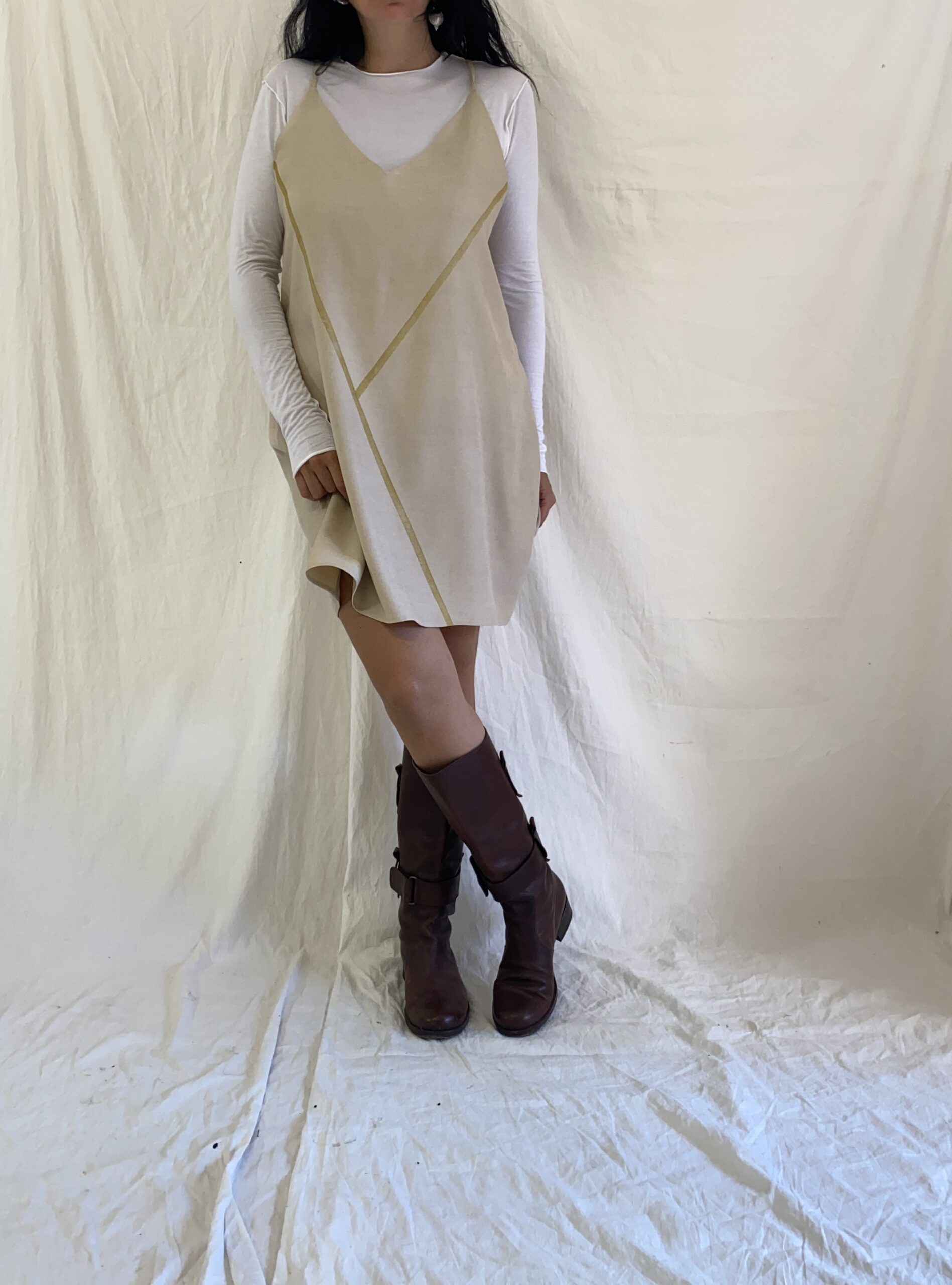 Mini Dress regolabile panna